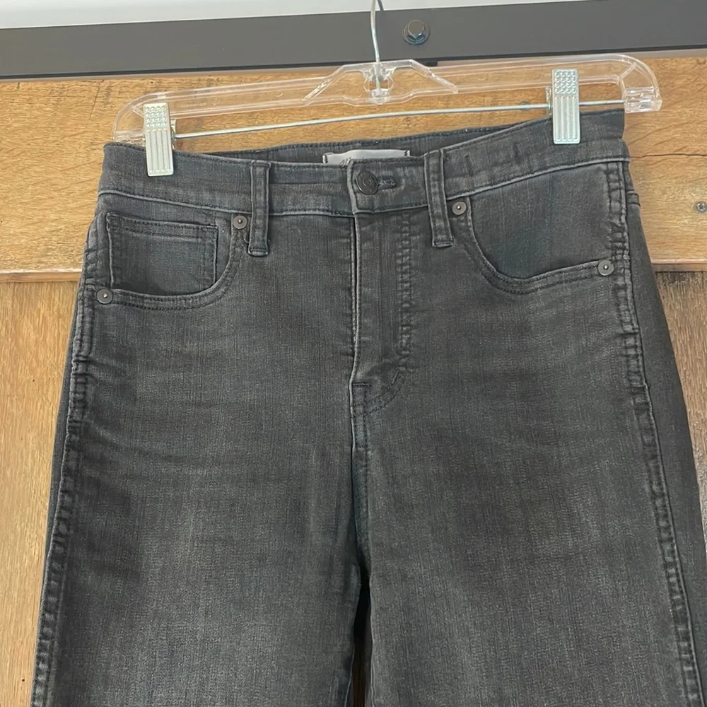 Madewell Size 26 Black/Charcoal Grey 10” High-Rise Skinny Jeans